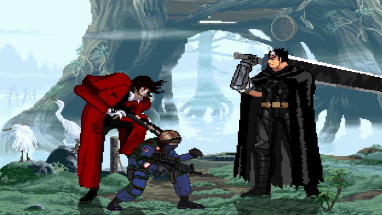 GUTS vs ALUCARD - Super Epic Fight🔥 Berserk vs Hellsing Anime Mugen Final Battle Tribute 2024