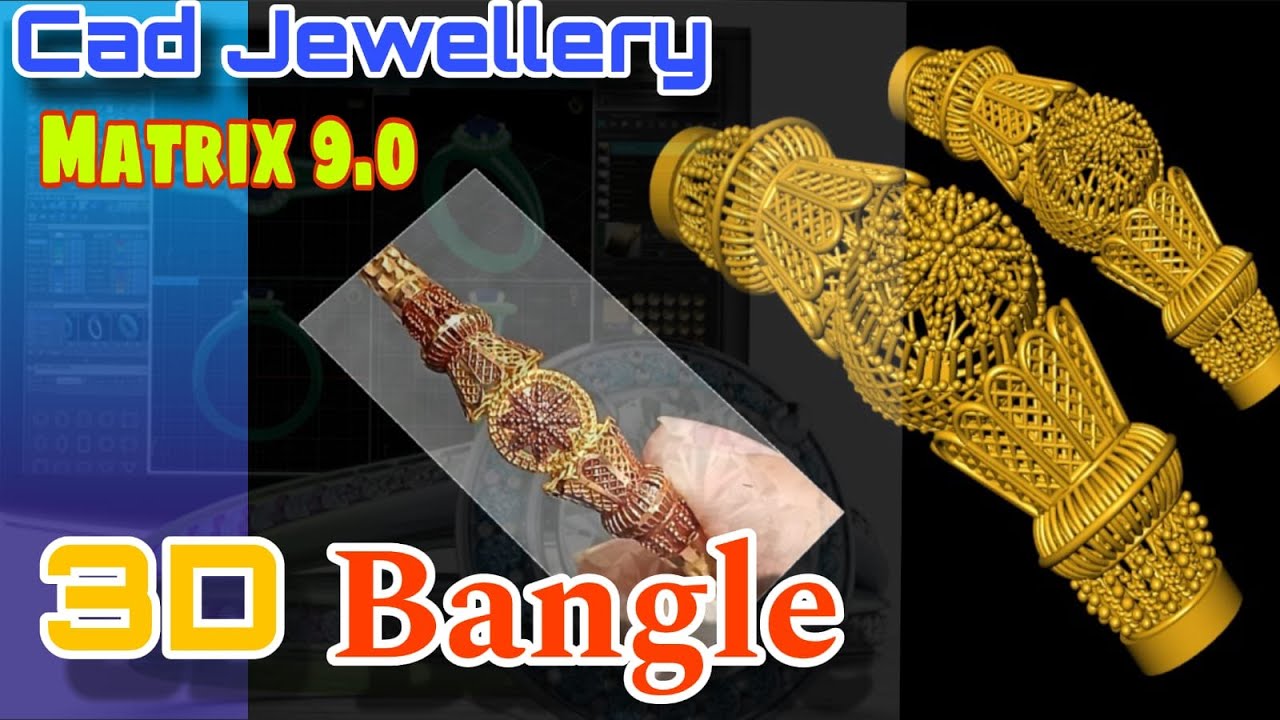 gold Bangle design in matrix 9.0 software | rhino3d tutorial | 3dmodeling | #bangles #goldjewellery