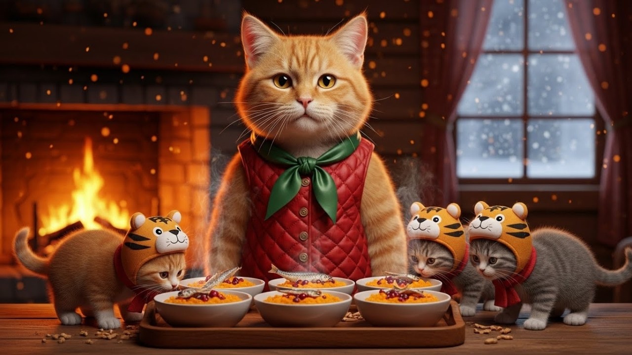 See How This Mama Cat Trims Fur to Sew the Cutest Tiger Hats! 🐾🐯