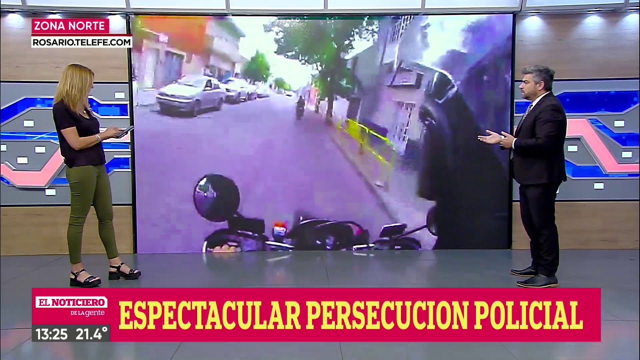 Espectacular persecución policial con dos detenidos - Telefe Rosario