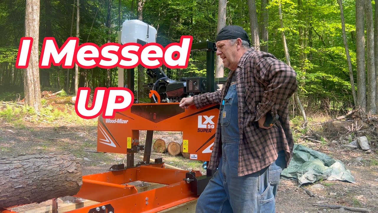 Cutting My First Log with my new WoodMizer LX50 Super Portable Sawmill