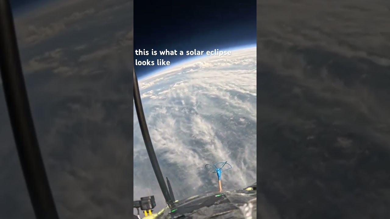 Here&rsquo;s what a solar eclipse looks like from a weather balloon! #space #nasa #moon #earth #sky