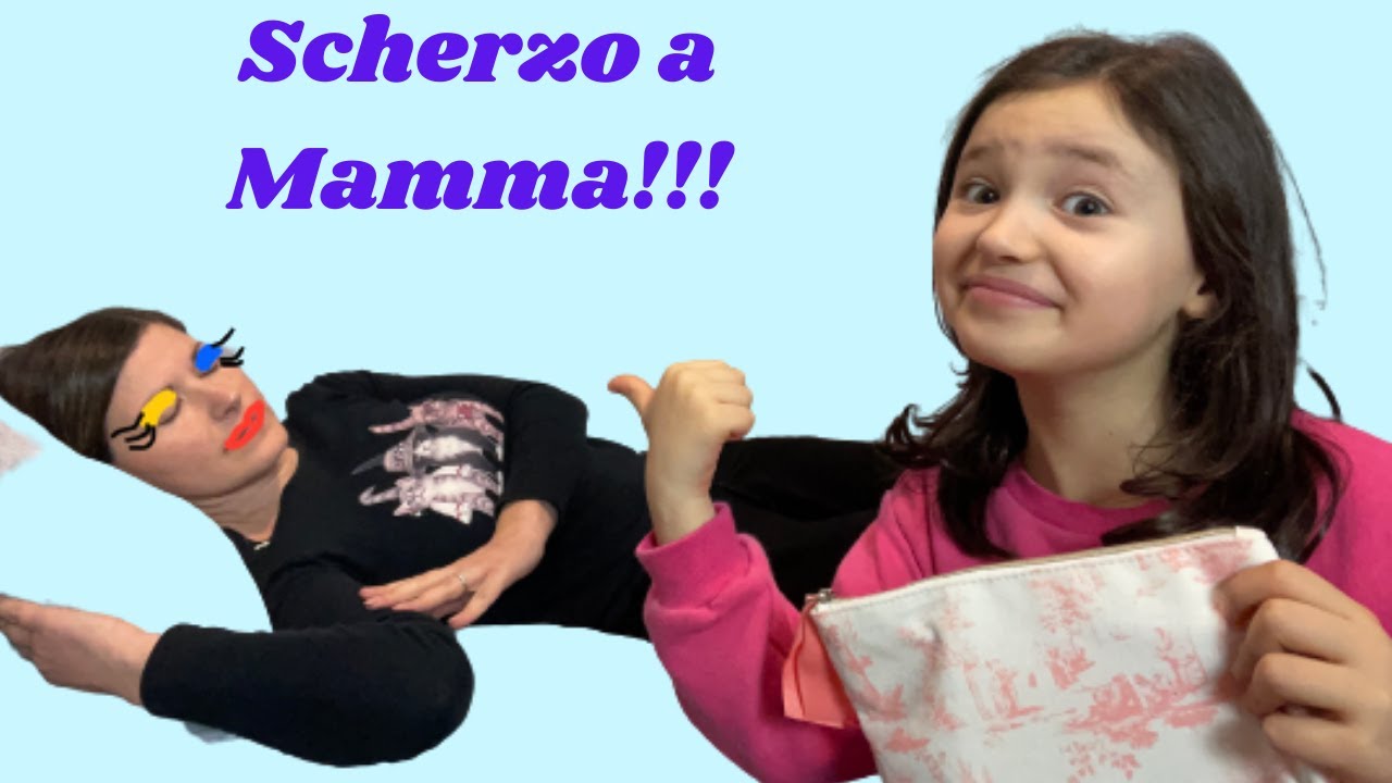 Trucco mamma mentre dorme! Scherzo a mamma!