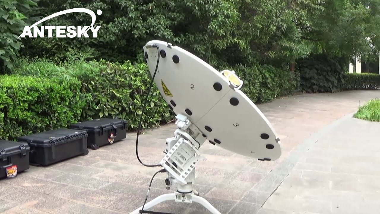1 2m motorized automatic portable flyaway antenna