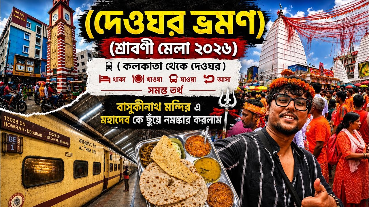 Deoghar Tour | Kolkata To Deoghar Train Journey | Deoghar Shravani Mela 2026 | Deoghar Hotel