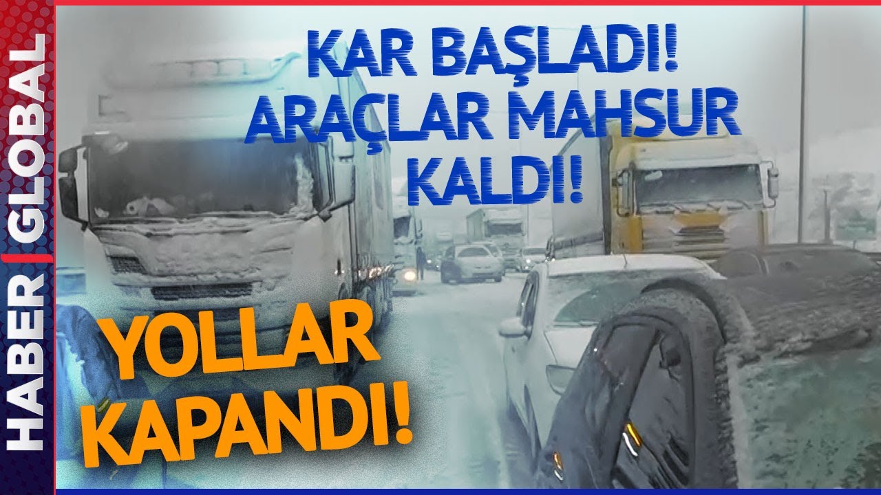 Kar Başladı! Araçlar Mahsur Kaldı! TIR Yan Döndü! Yol Komple Kapandı! İşte Yurtta Son Durum