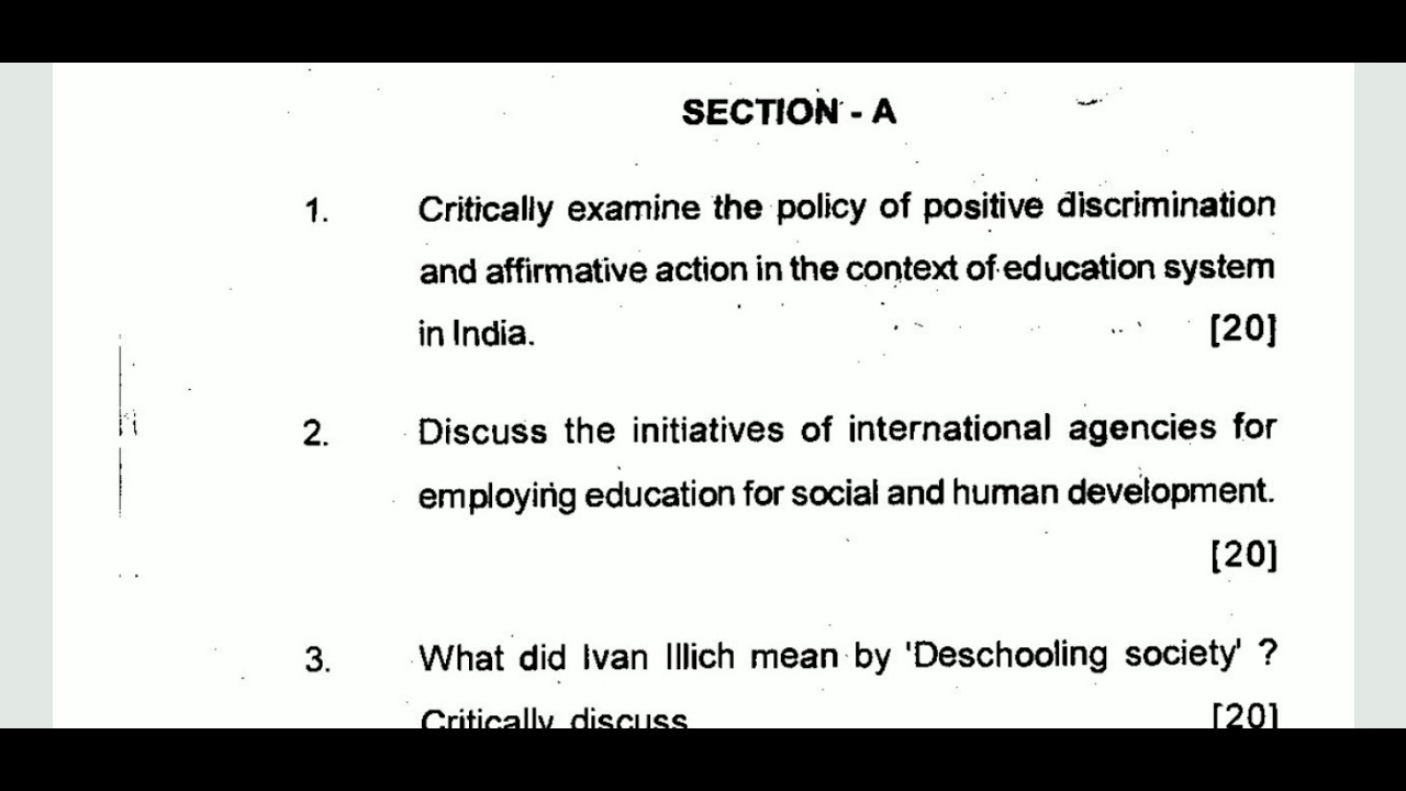 IGNOU MSOE-001 SOCIOLOGY OF EDUCATION, M.A SOCIOLOGY, PREVIOUS YEAR QUESTION PAPER DECEMBER,2019
