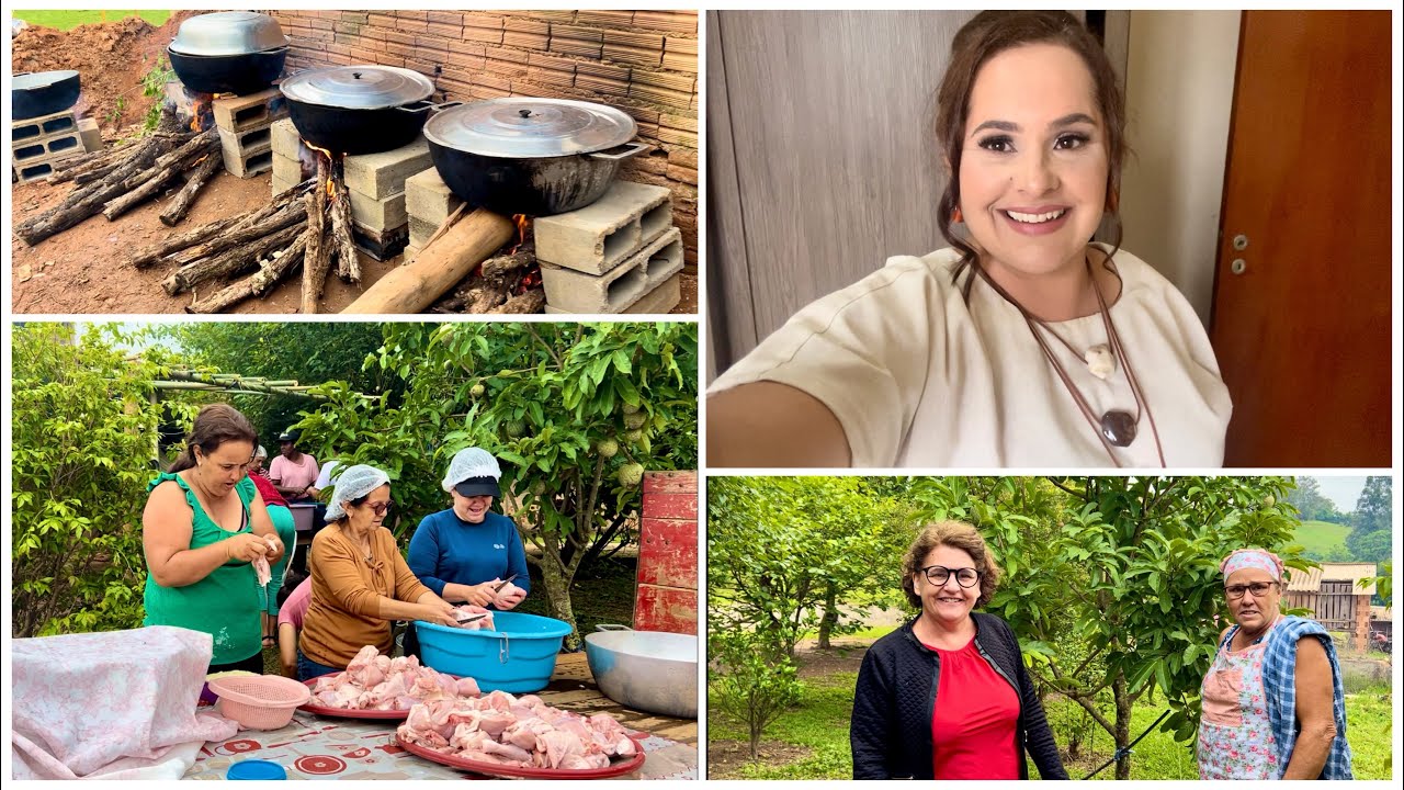 Festa de casamento na roça é assim muita fartura/ mãe da noiva veio ajudar nos preparativos da janta