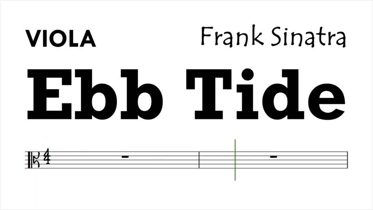 Ebb Tide Frank Sinatra Viola Sheet Music Backing Track Play Along Partitura