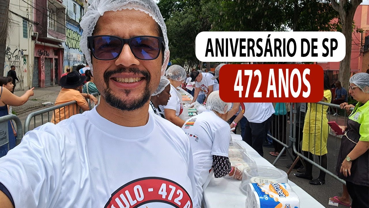Aniversário de São Paulo 472 anos no Bolo do Bixiga e Pátio do Colégio (+Farol Santander)