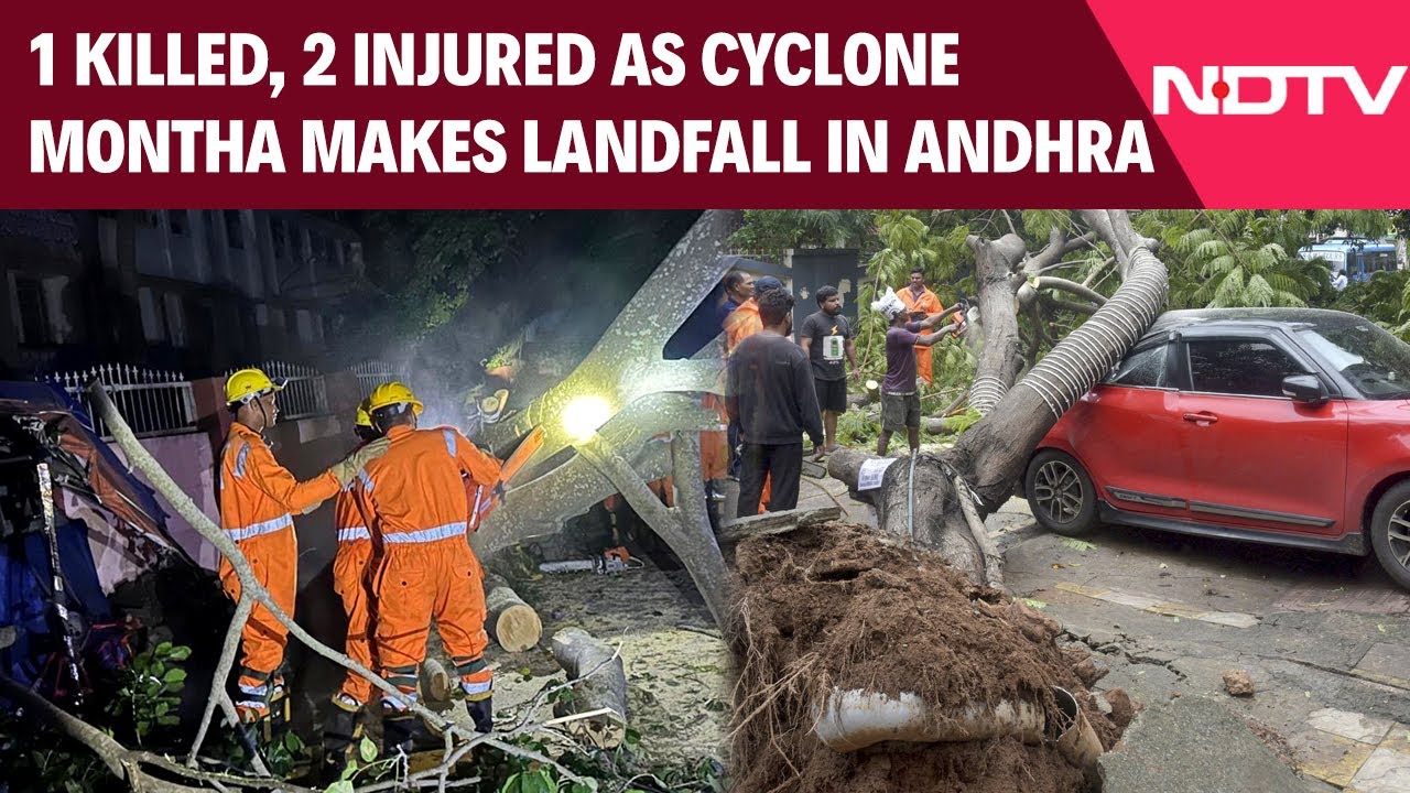 Cyclone Montha Landfall | 1 Killed, 2 Injured As Cyclone Montha Makes Landfall In Andhra
