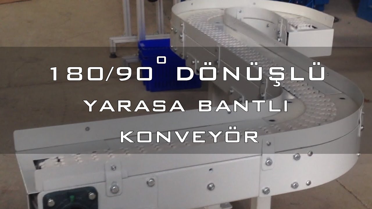 180/90 Derece Dönüşlü Yarasa Bantlı Konveyör