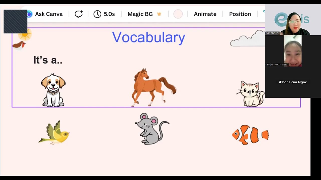 STARTERS SPEAKING TEST WITH KIM NGAN