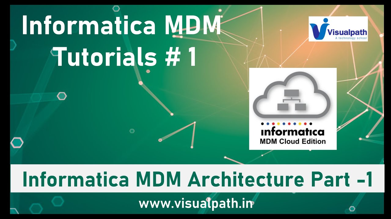 #1 Informatica MDM Architecture Part -1 | Informatica Tutorial for Beginners | Informatica Training
