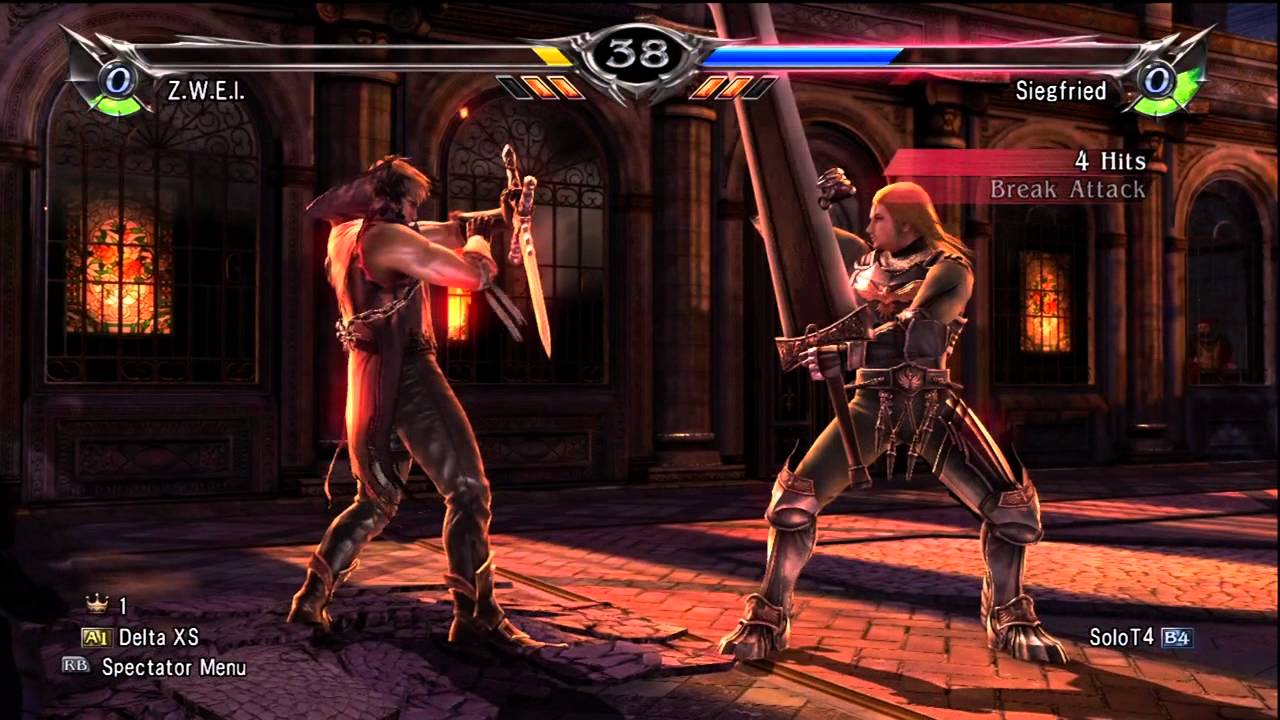 Soul Calibur V Online Player Matches Solot4(siegfried) Vs DeltaXS(Z.W.E.I)
