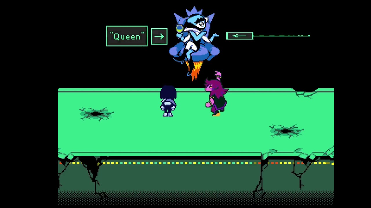 Deltarune but Queen has the voice of GladOS (15.ai)