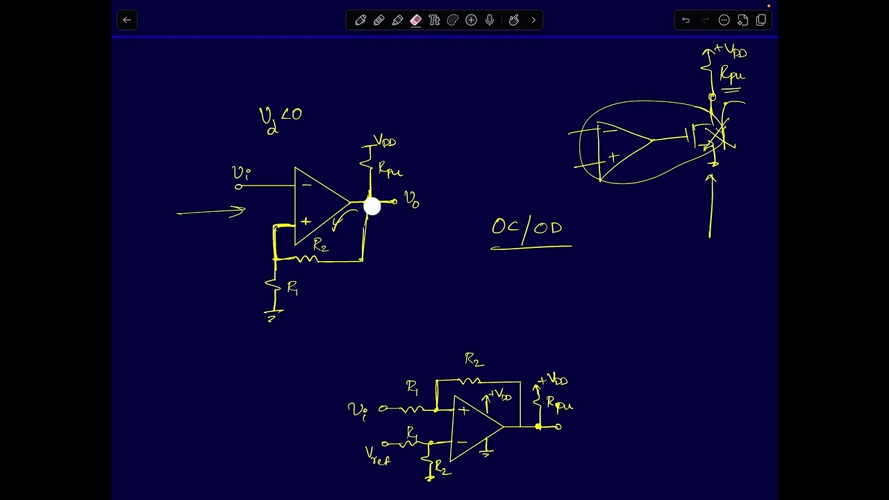 AE Lecture 39) Schmidt tigger circuits with open collector/drain outputs