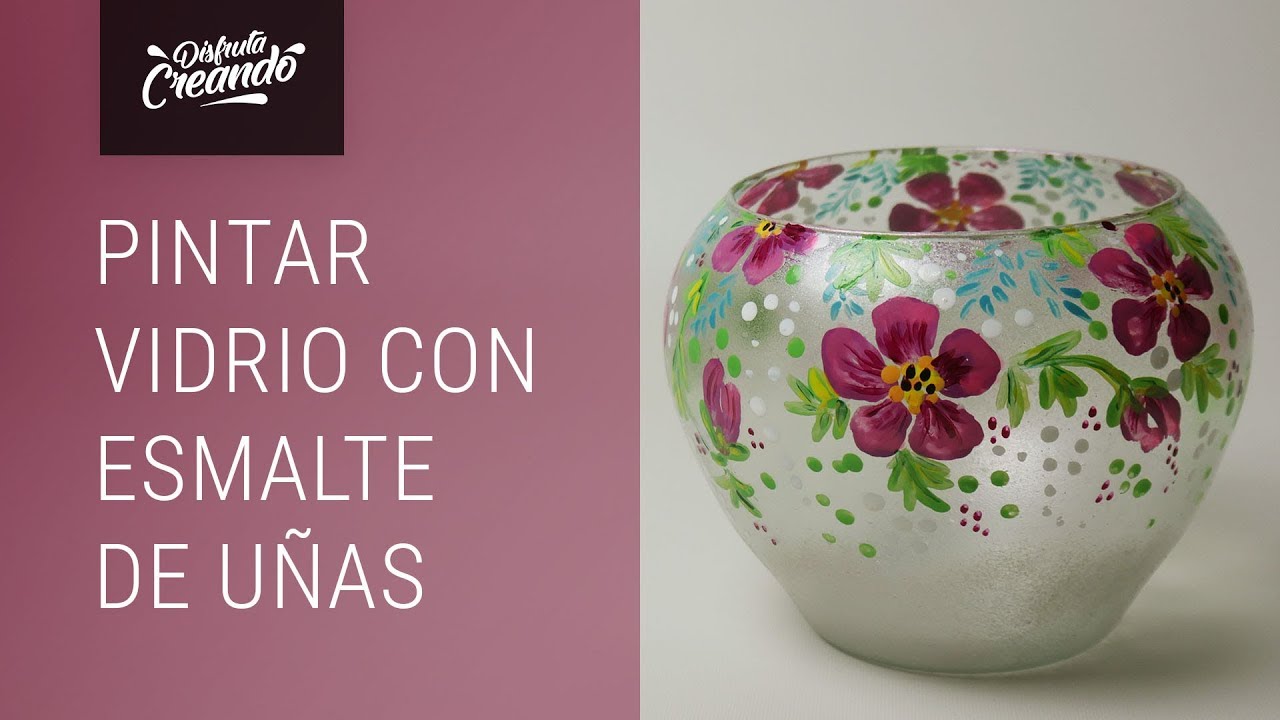 🌸Como Pintar con Esmalte de Uñas sobre Vidrio y que sea lavable