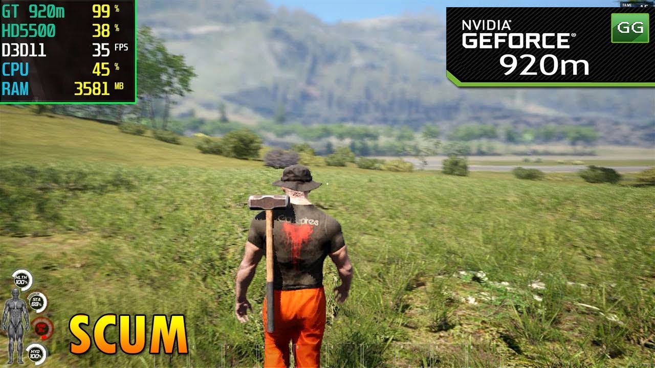 SCUM on Nvidia 920m | 920mx - Core i5 | 2018 Benchmark Test