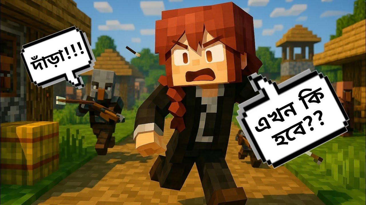 MINECRAFT but pillagers are attacking my village.