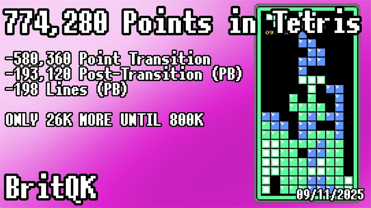 774,280 Points in NES Tetris (former PB)
