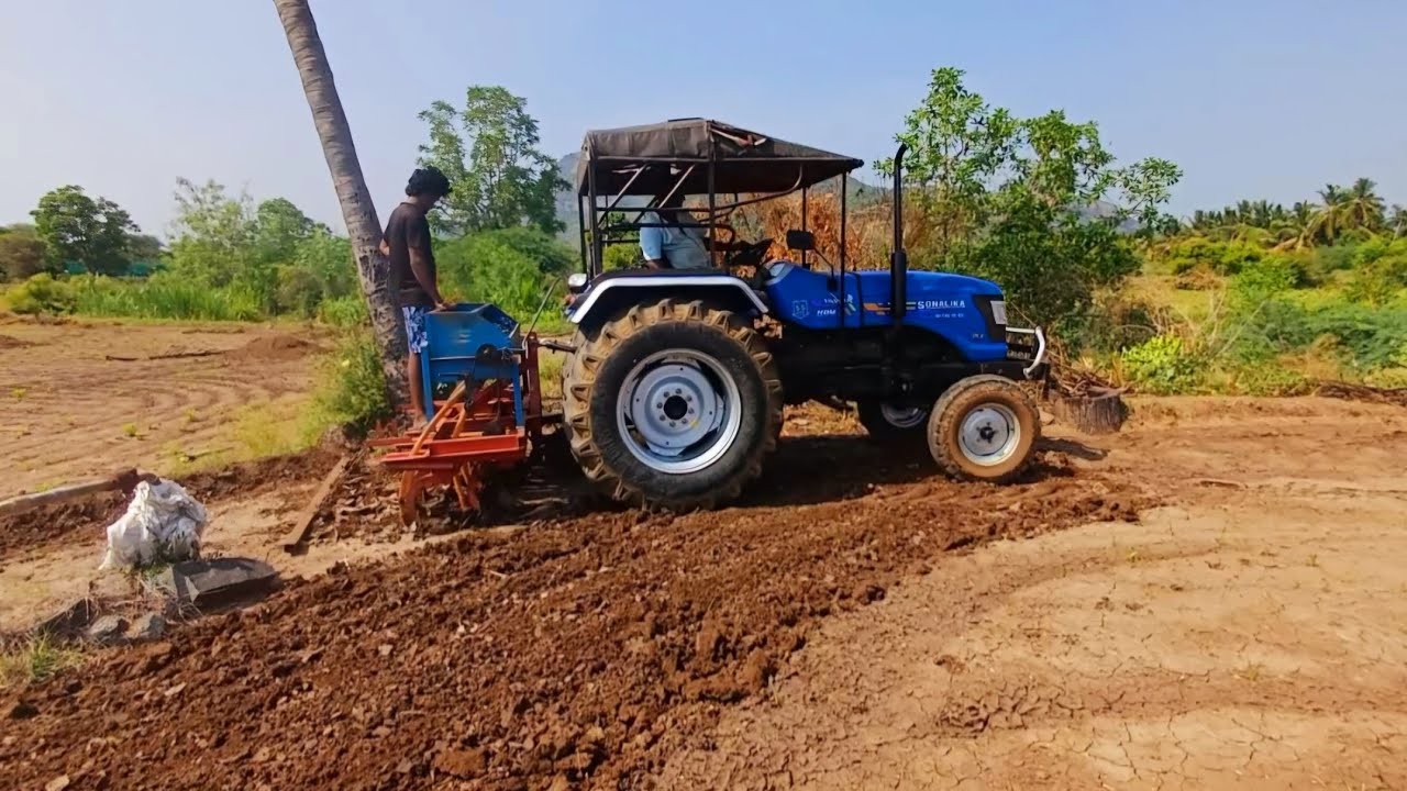 SONALIKADI-750 III RX groundnet seeting performance#tractorlife #automobile #trendingshorts #jcb