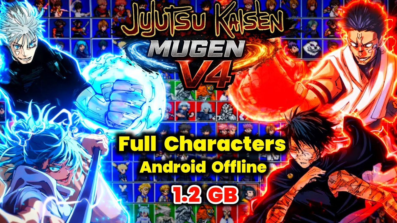 НОВИНКА‼️ JUJUTSU KAISEN MUGEN V4 ДЛЯ ANDROID (ОФФЛАЙН) 🔥 РЕЖИМ ПРОСМОТРА, ПОЛНЫЙ СПИСОК ПЕРСОНАЖ...