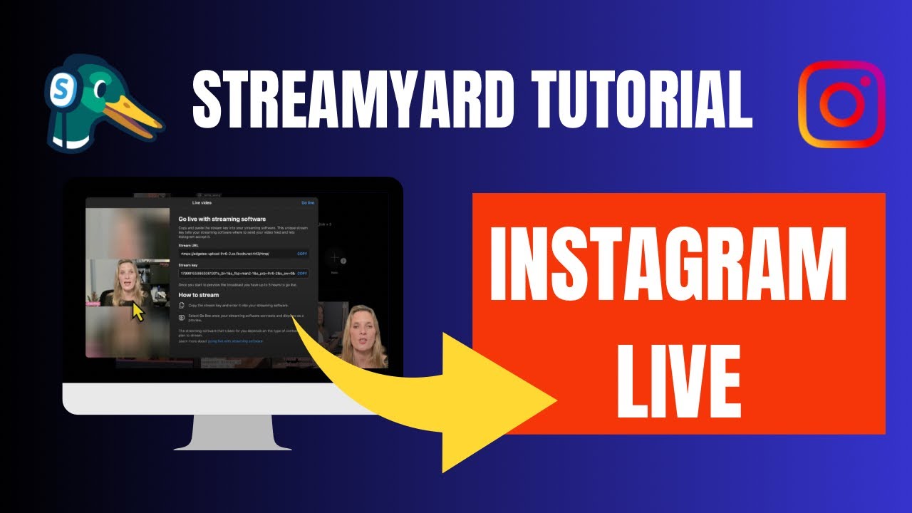 Beginners Guide to Live Streaming on Instagram Live with StreamYard -  5 Minute Tutorial