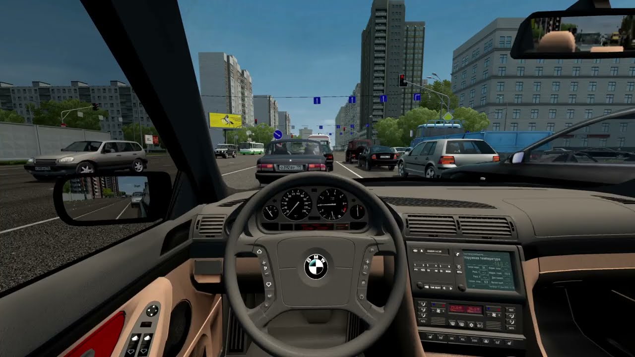 City Car Driving BMW 750I E38 Fast Driving