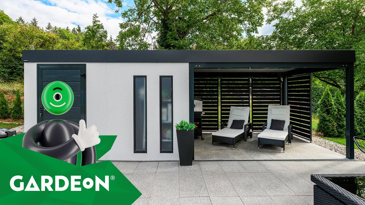Gartenhaus mit Überdachung | GARDEON