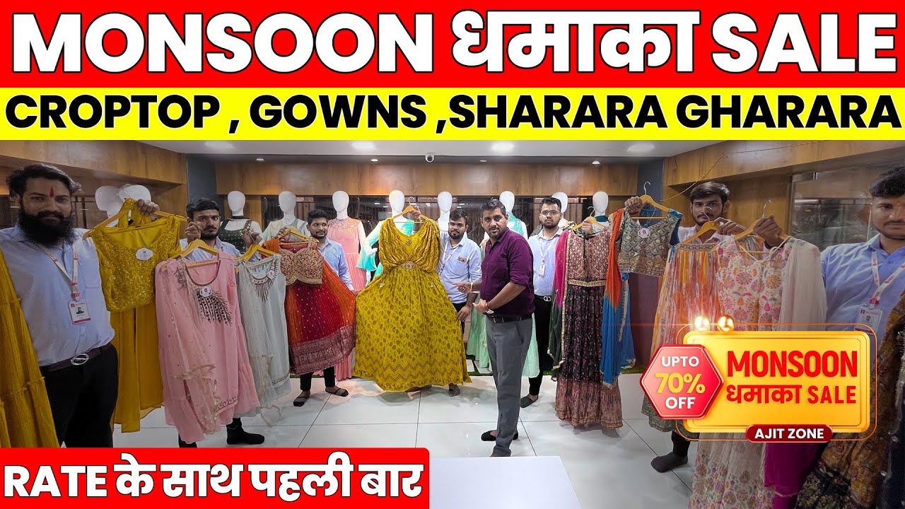 MONSOON धमाका SALE CropTop/Gown/Shrara Garara रेट के साथ पहली बार #ajitzone #sale #monsoonoffers