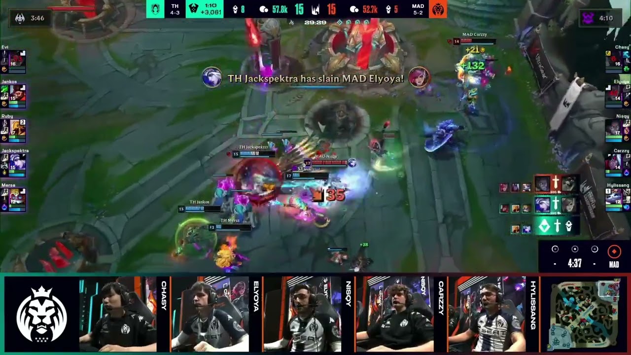 Voice comms of Nisqy's penta kill on Sylas
