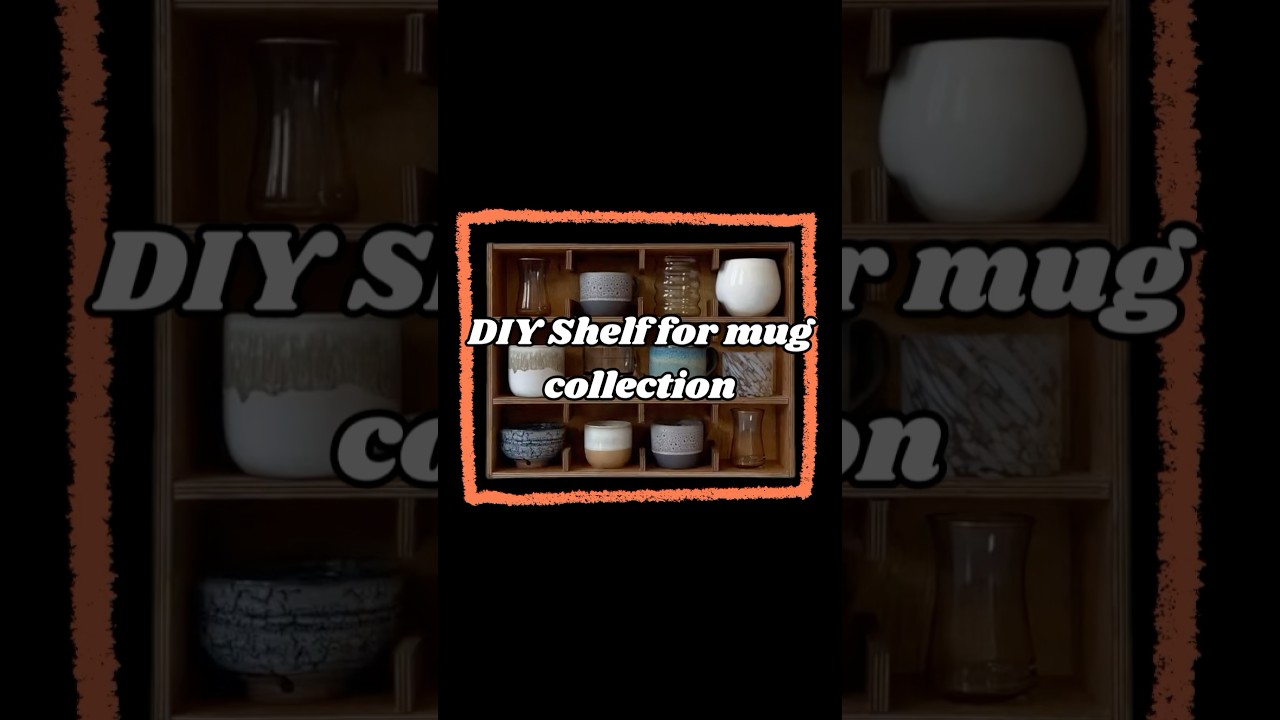 ✨ DIY Mug Shelf That&rsquo;s Too Cute to Handle! ✨  #coffeelover #woodworking