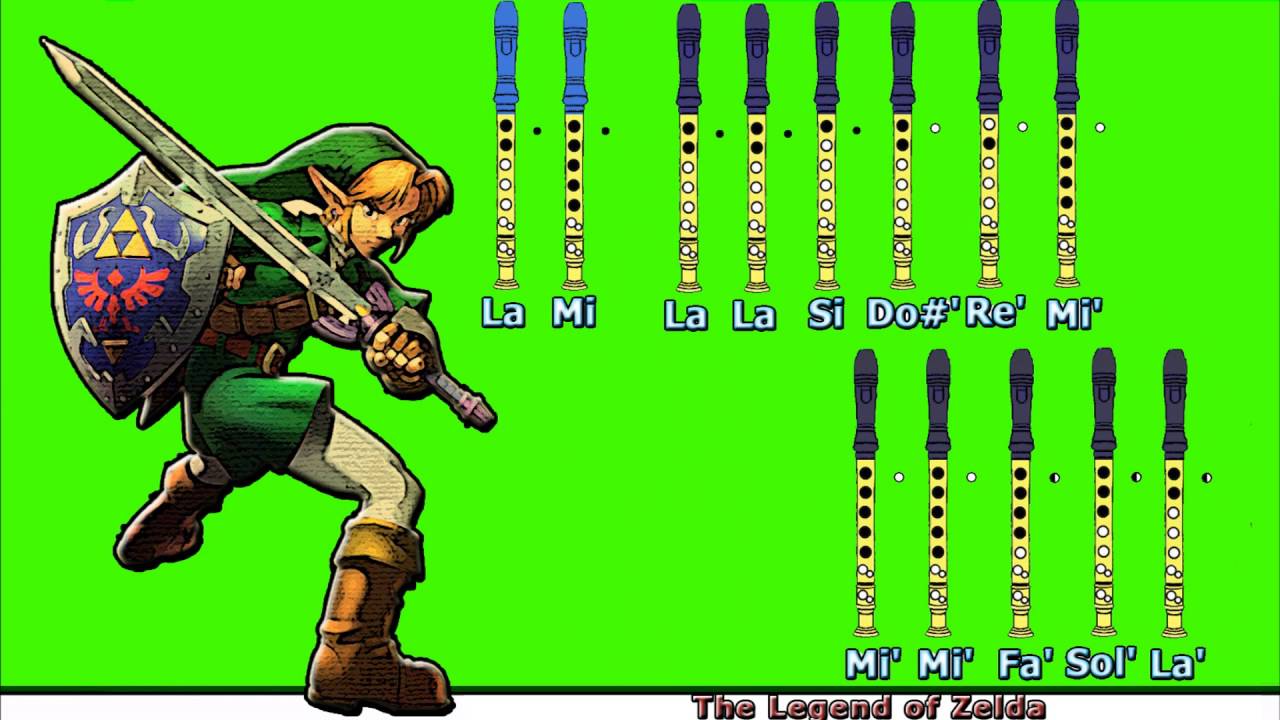 The  Legend of Zelda en Flauta Dulce con Notas