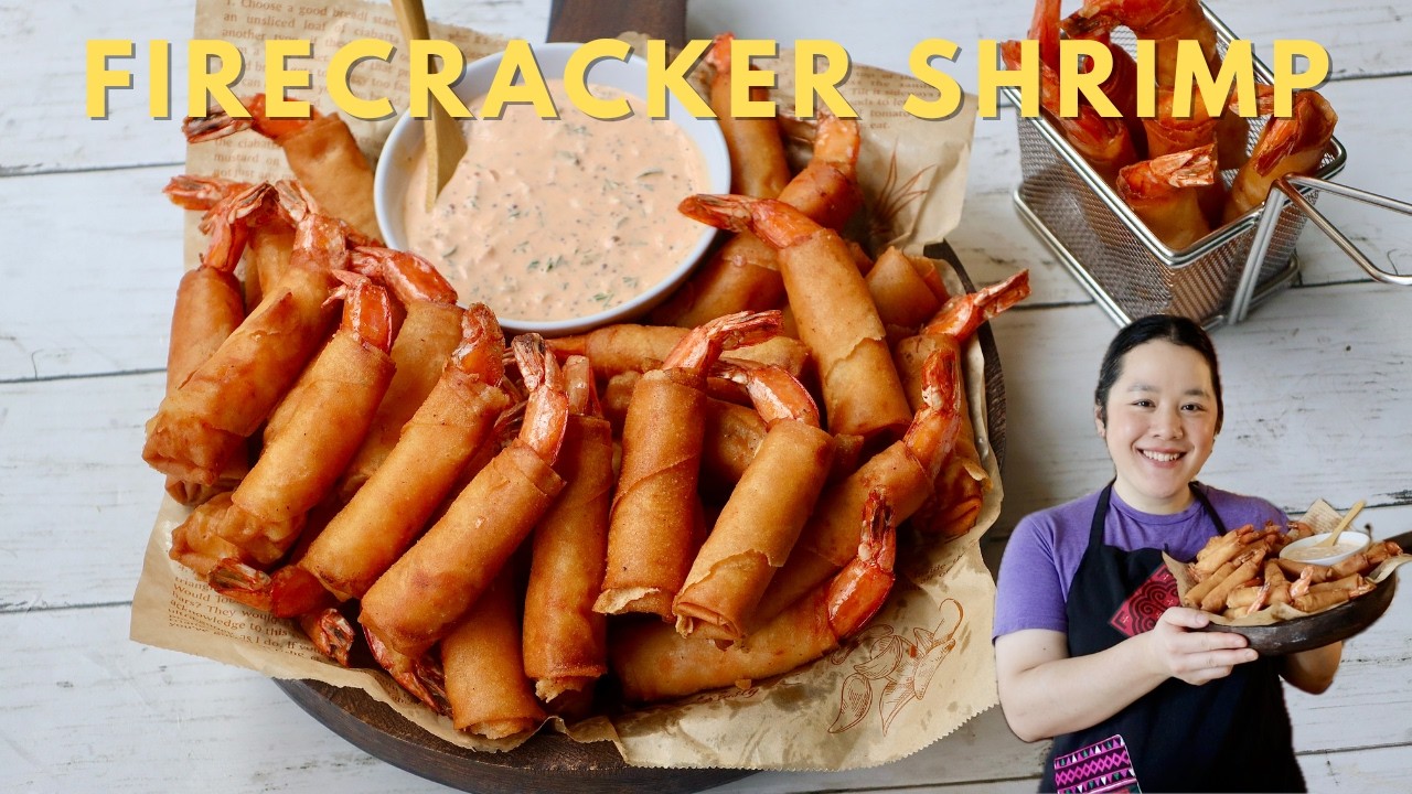 FIRECRACKER SHRIMP: Crispy and perfect for a party!