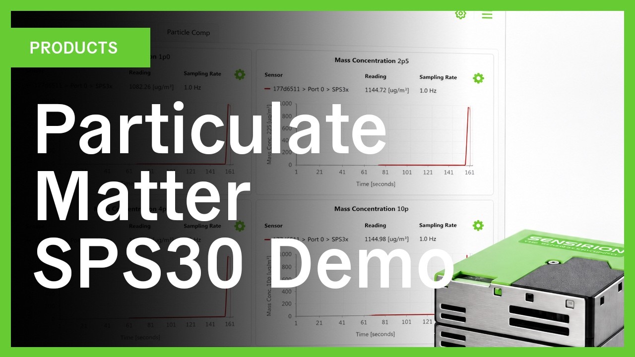 Particulate Matter Sensor SPS30: Demonstration