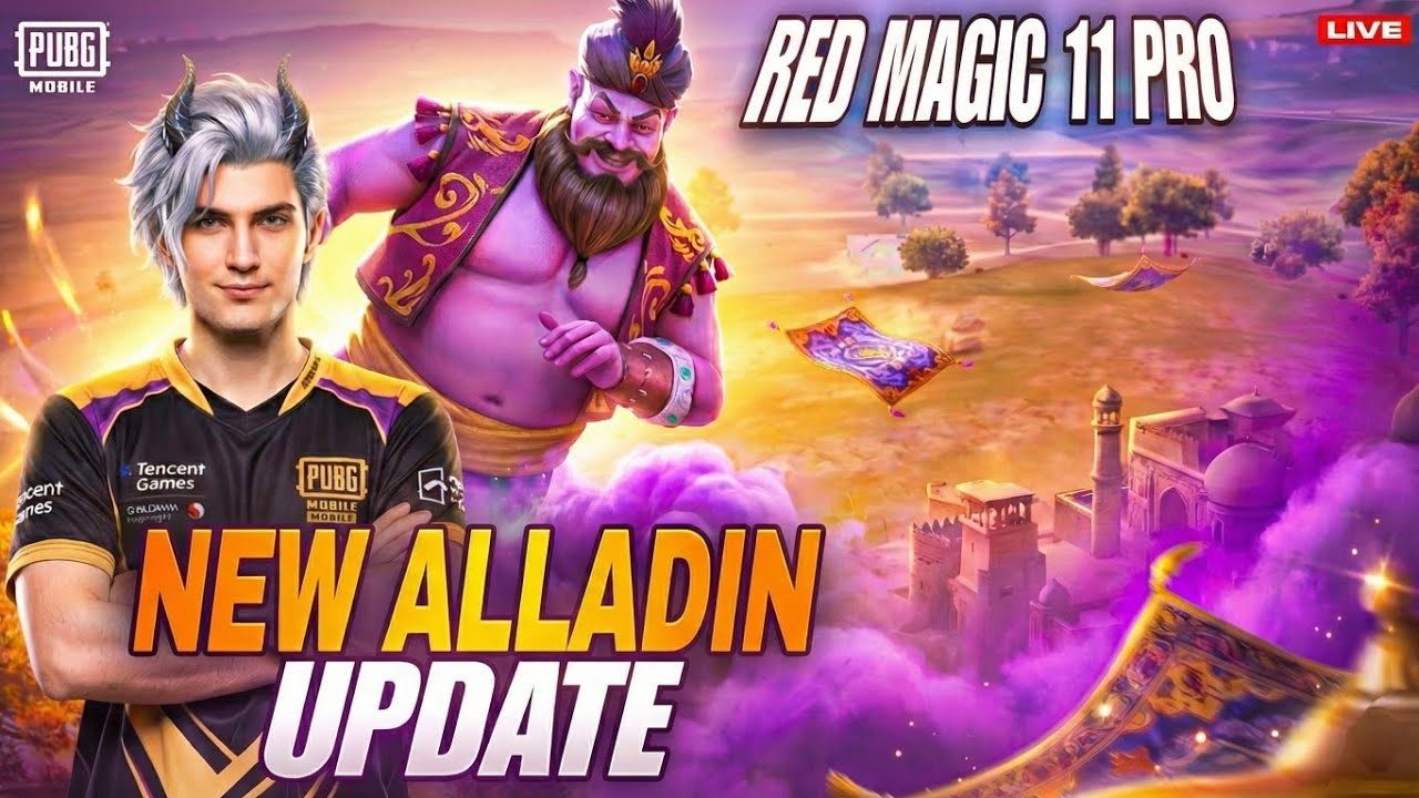 New Alladin update on Red Magic 11 Pro | PUBG test | 4k ultra hd graphics 