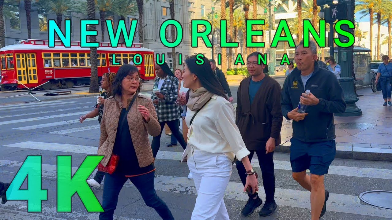 New Orleans Downtown Walk in Part 1, Louisiana USA 4K - UHD