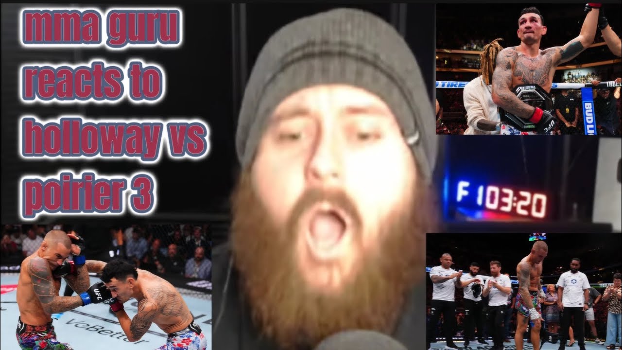 mma guru reacts to max holloway vs dustin poirier 3 full fight