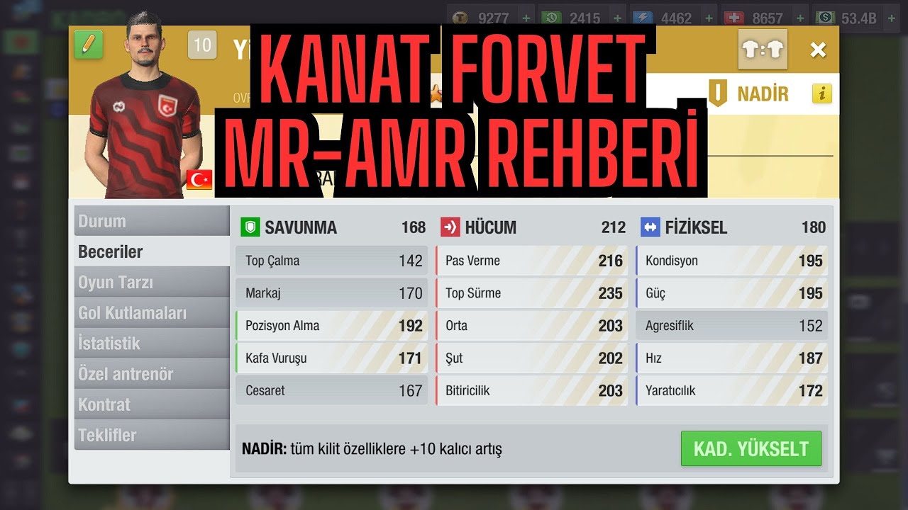 Top Eleven Kanat Forvet MR-AMR Geliştirme Rehberi