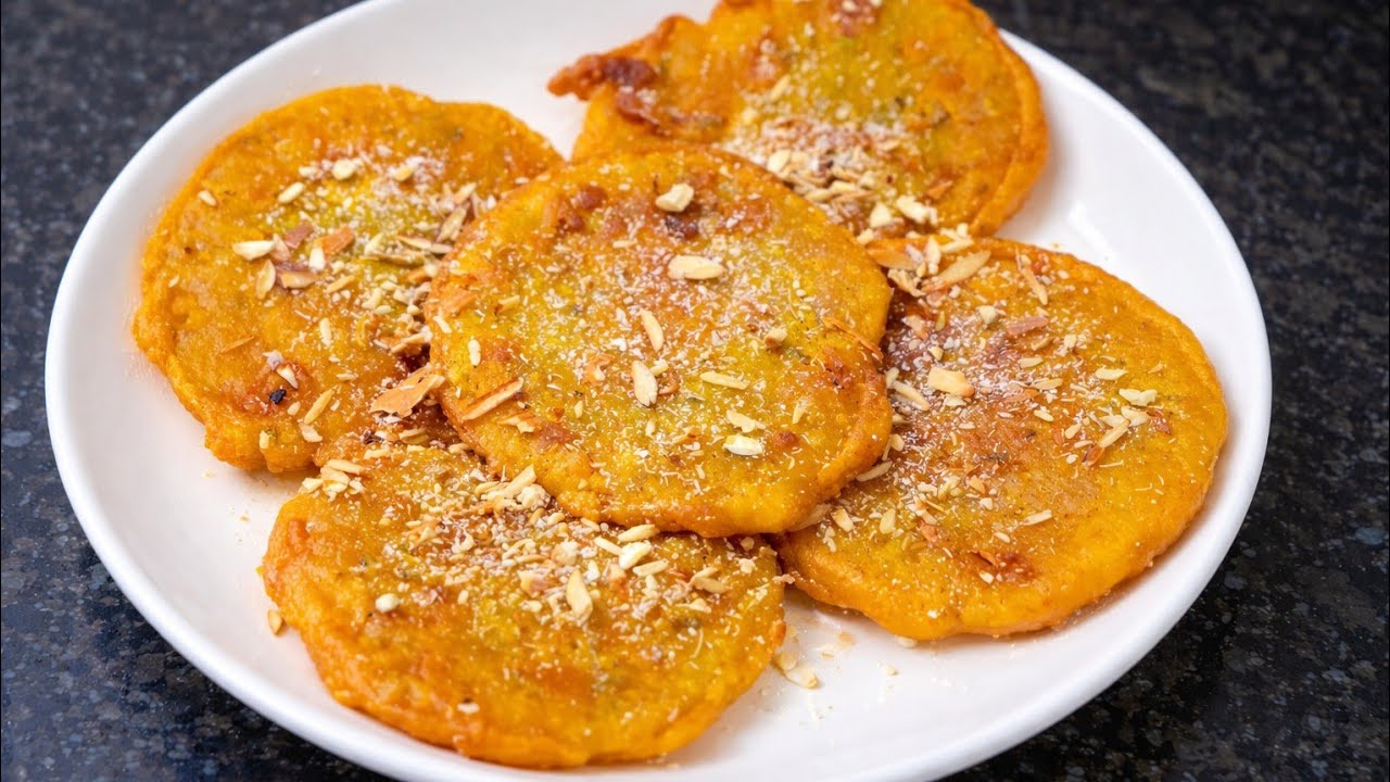 Basant Panchami Special Sweet 💛 | Aate ke Malpue Desi Ghee Mein