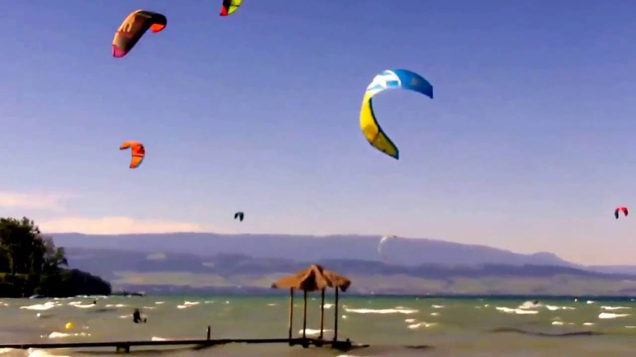 Kitsurf sur le lac Léman