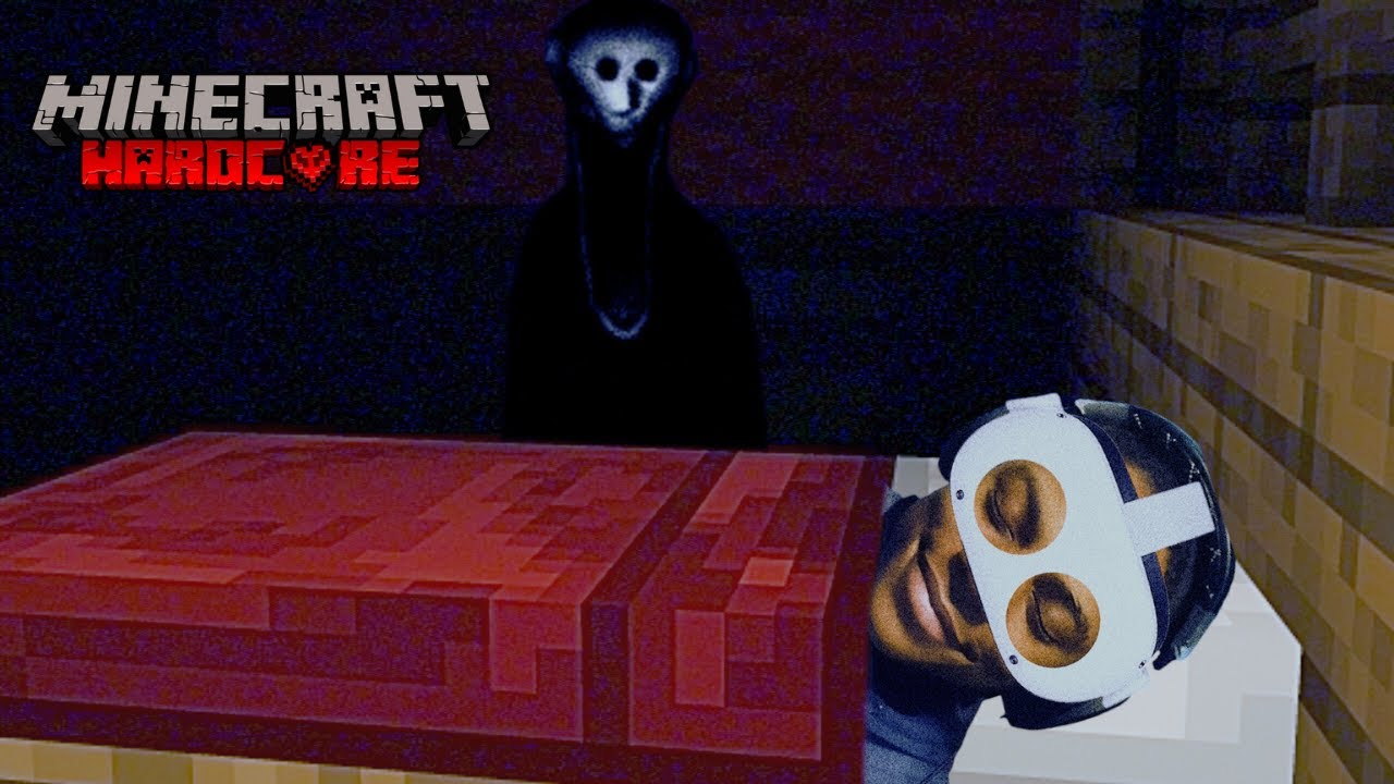 Sleeping Overnight In Minecraft VR With Horror Mods Live...