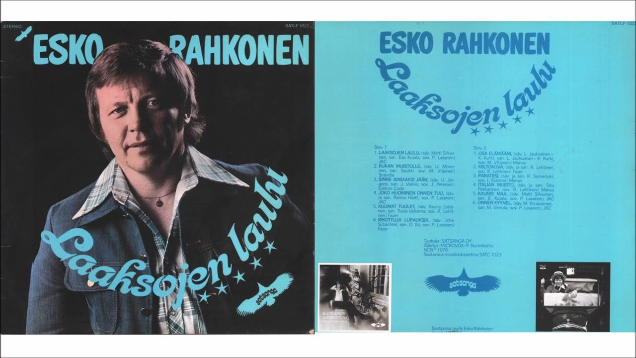 Esko Rahkonen – Laaksojen Laulu LP (1976) / vinyl, HQ / sivu A