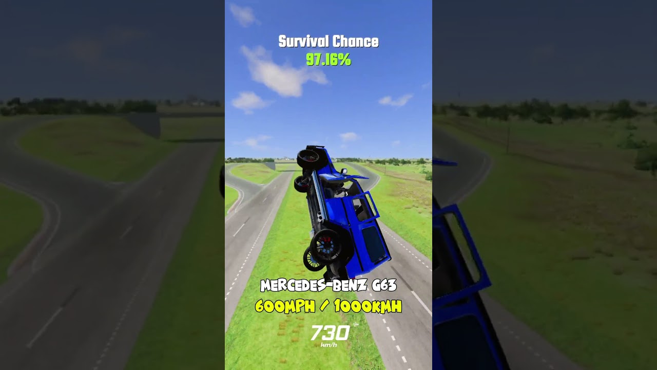 Instant Acceleration to 600 MPH Test | Part6 #beamngdrive #beamng