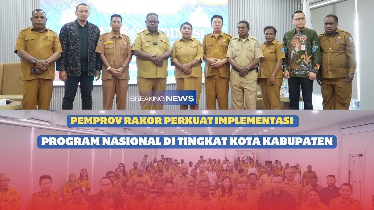 PEMERINTAH PROVINSI RAKOR PERKUAT IMPLEMENTASI PROGRAM NASIONAL DI TINGKAT KOTA KABUPATEN