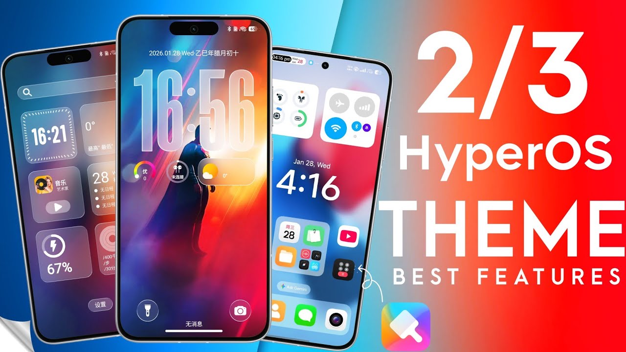 HyperOS 3 Control Center Supported New Theme for HyperOS 3 and 2 Devices