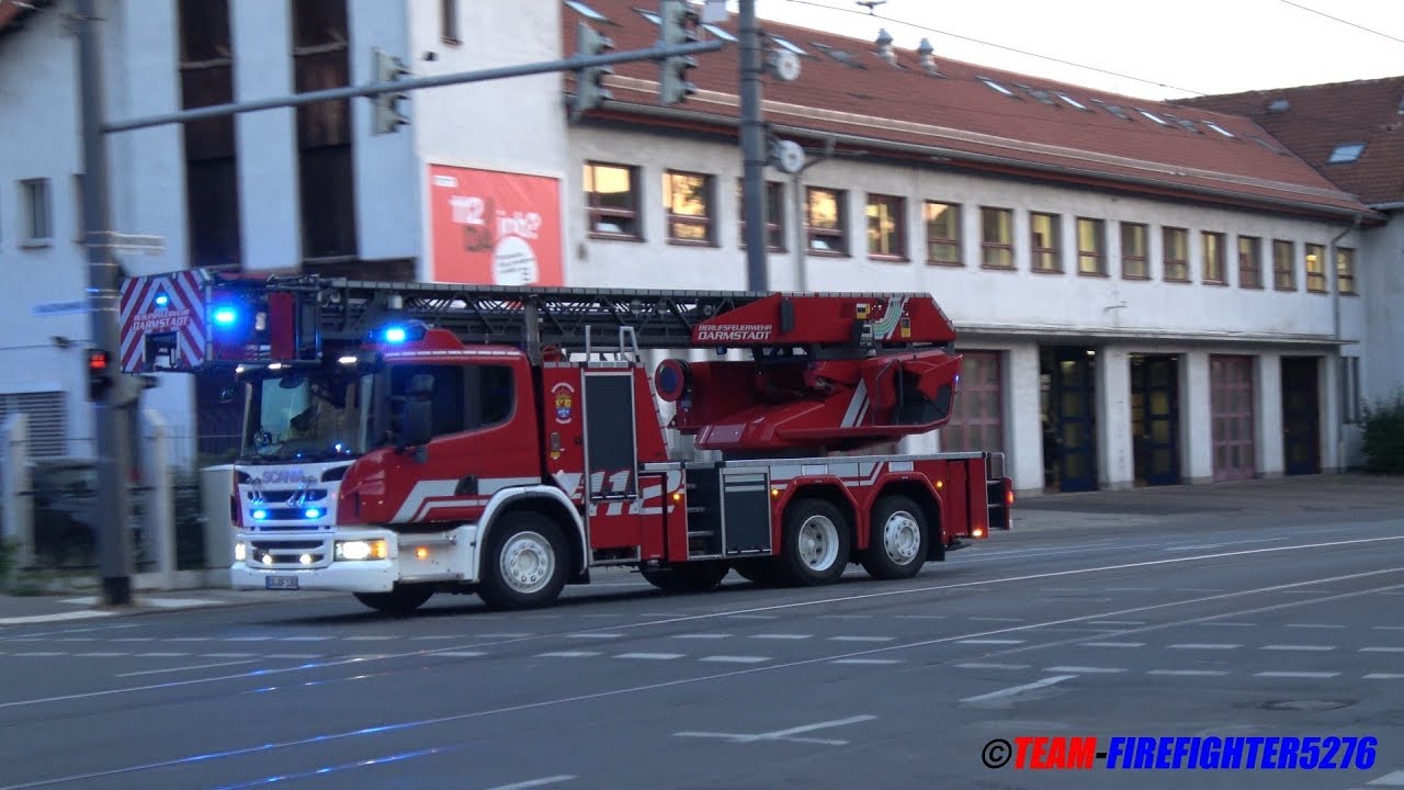 [Gong] ELW-TE + HTLF + DLA(K)23/12 + zweites HLF Berufsfeuerwehr Darmstadt