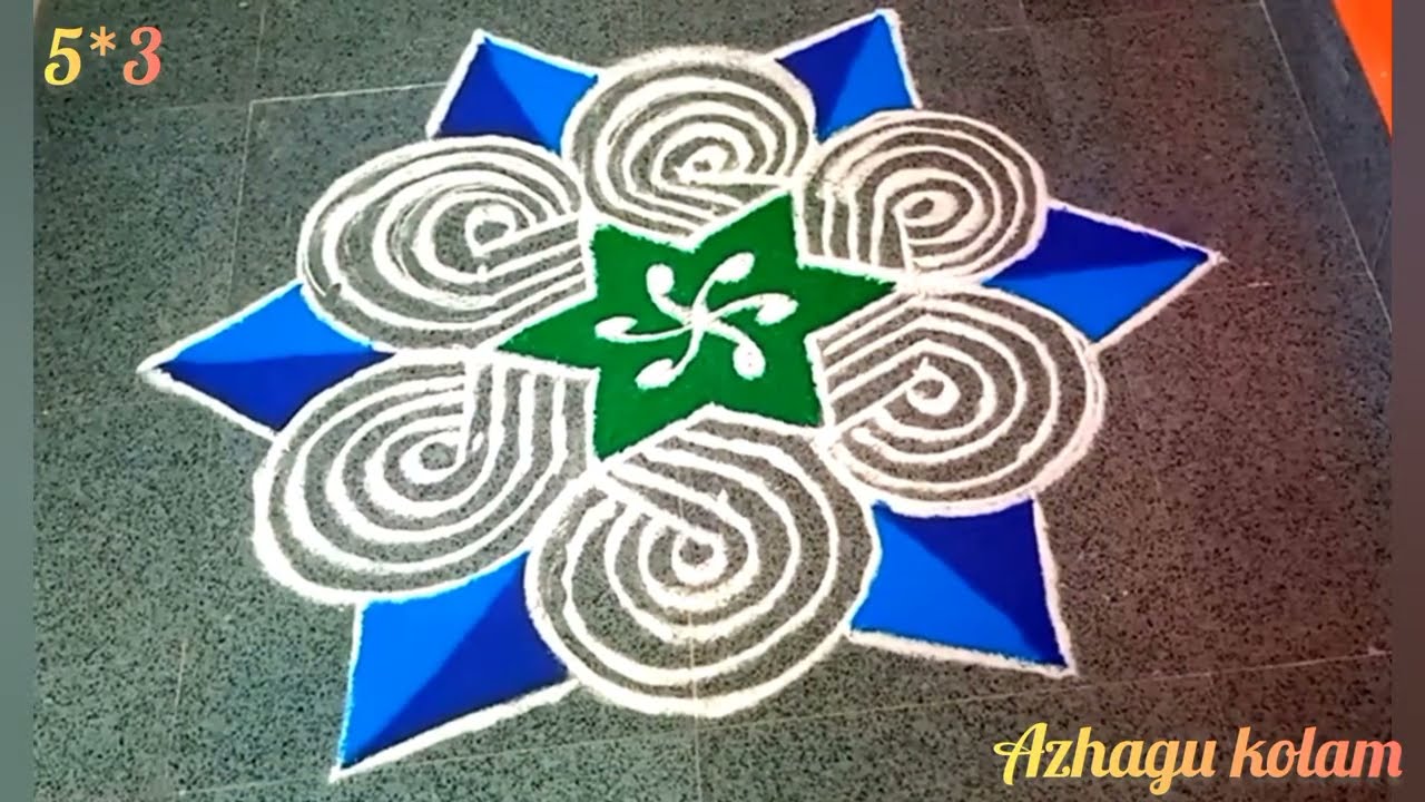 🌞Friday morning rangoli with dots, 🌻padikolam design with colours #rangolidesign #kolamdesigns 