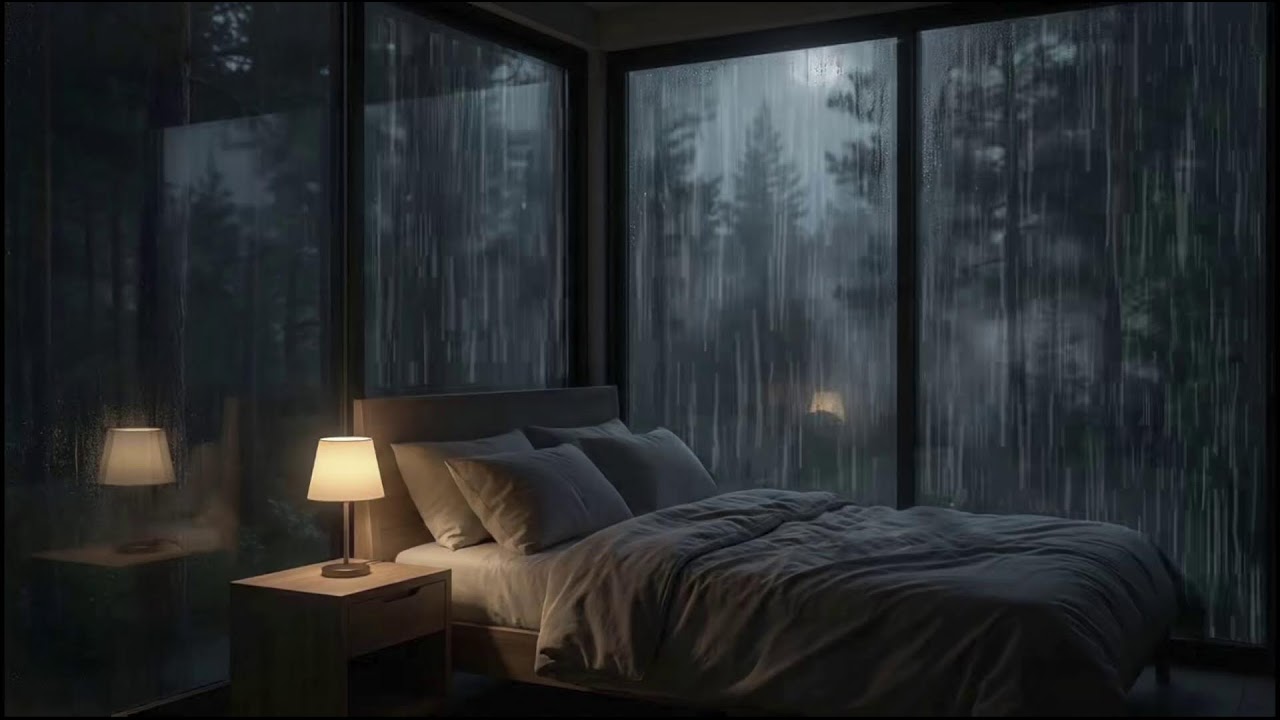 Midnight Forest Rain Ambience with Gentle Rain Sounds for Deep Sleep Relief from Insomnia Now